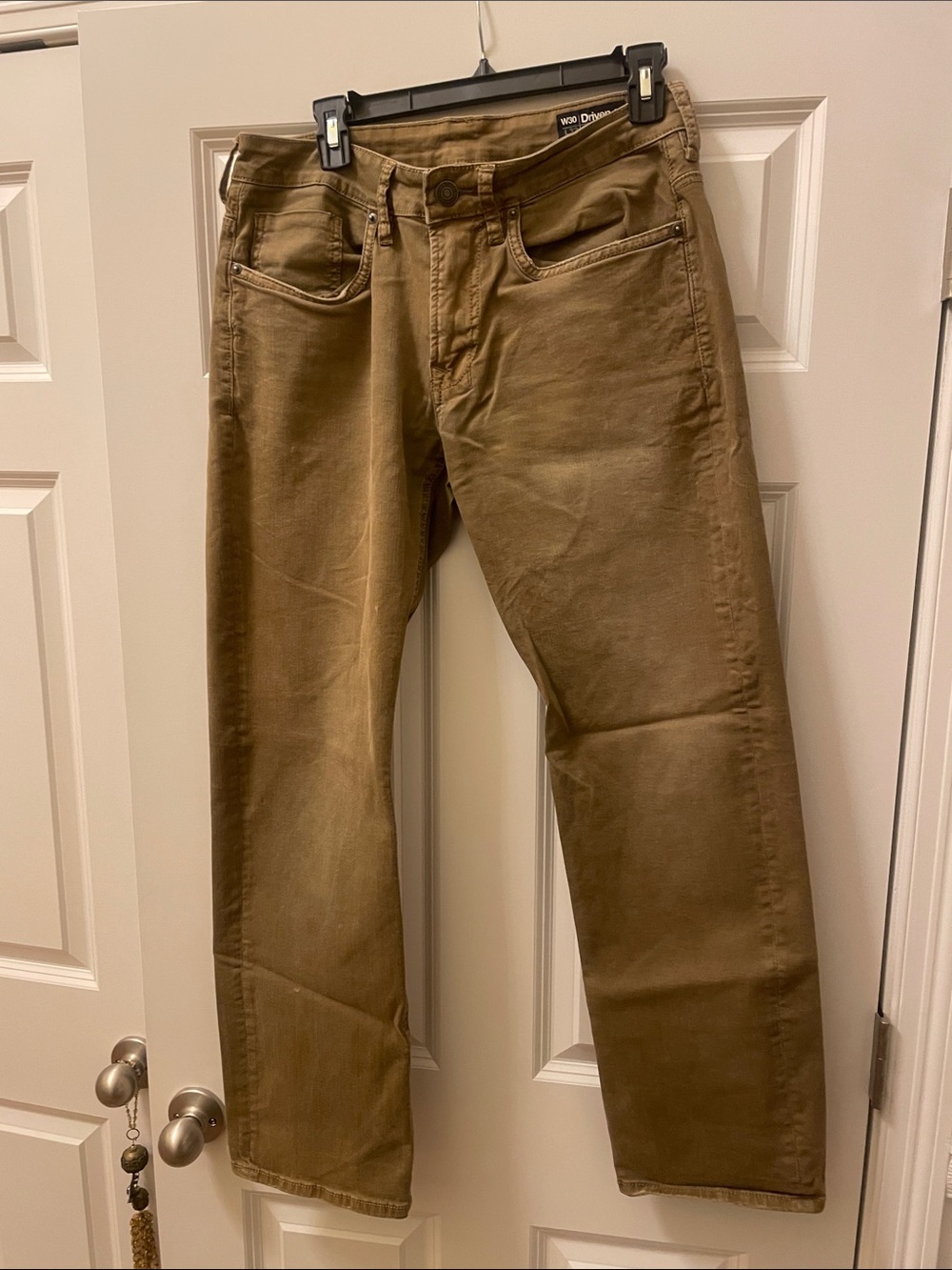 Men's Tan/Brown Relaxes Straight Jeans